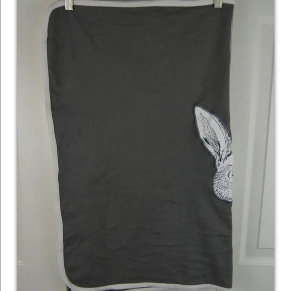 Victoria Beckham for Target Rabbit Baby Blanket Bunny Gray Cream Off White - Picture 2 of 7